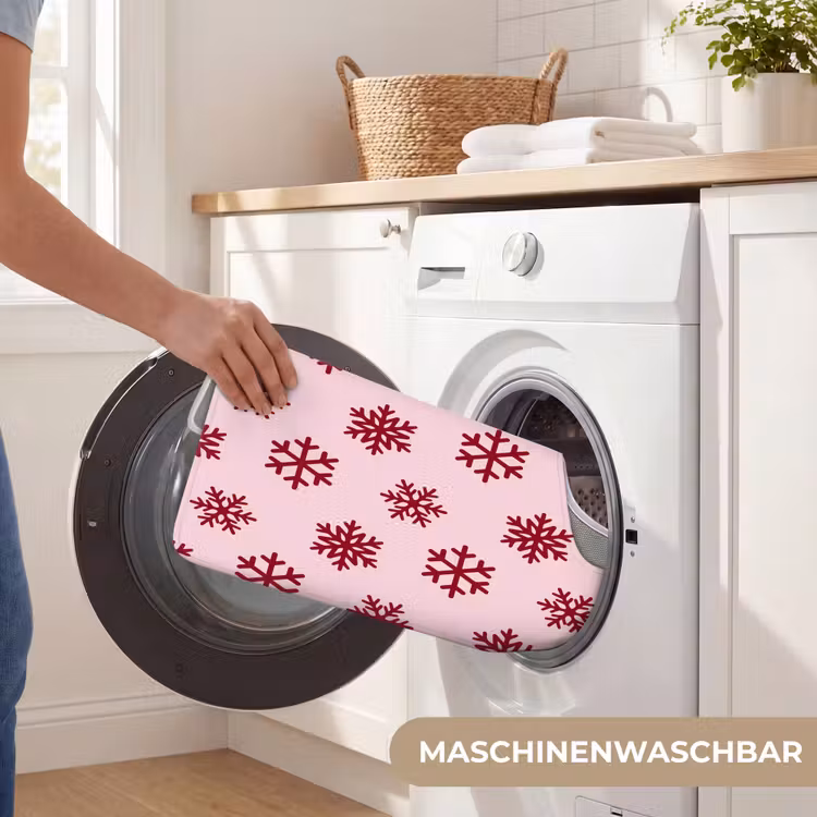 WC Vorleger - Schneeflocke – Rosa – Rot – Weihnachten — 7