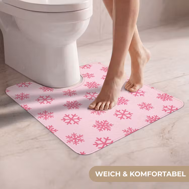 WC Vorleger - Schneeflocke – Rosa – Weihnachten — 5