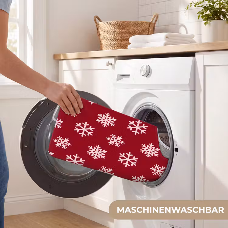 WC Vorleger - Schneeflocke – Rot – Rosa – Weihnachten — 7
