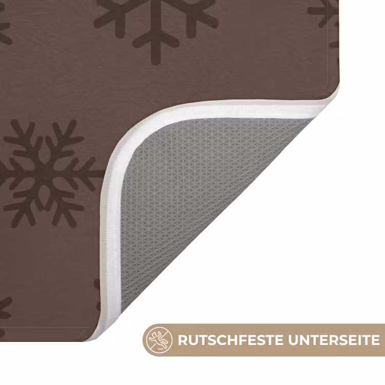 WC Vorleger - Schneeflocke – Weihnachten – Braun — 3