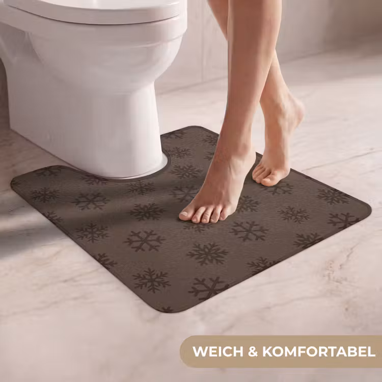 WC Vorleger - Schneeflocke – Weihnachten – Braun — 5