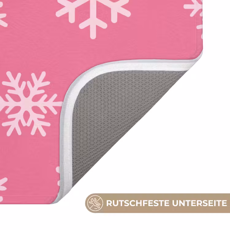WC Vorleger - Schneeflocke – Weihnachten – Rosa — 3