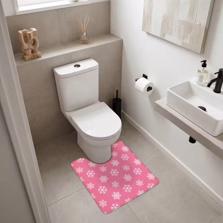 WC Vorleger - Schneeflocke – Weihnachten – Rosa — 6