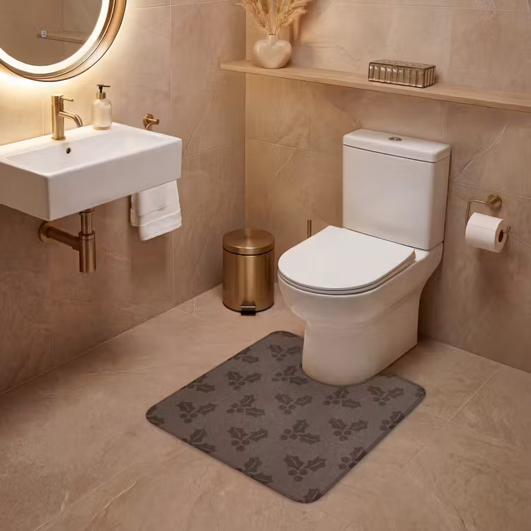 WC Vorleger - Stechpalme – Weihnachten – Braun — 4