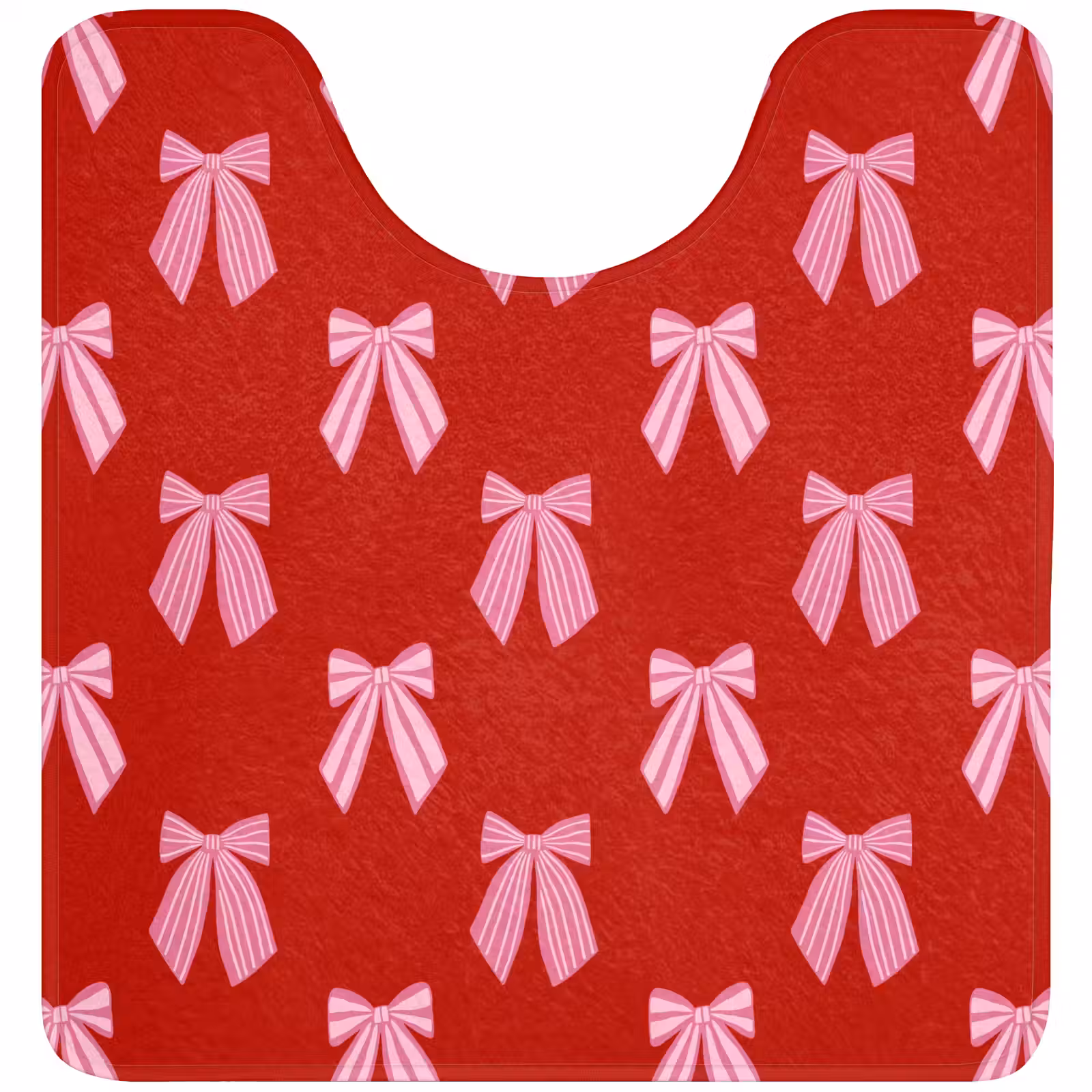 WC Vorleger - Schleifen – Weihnachten – Rot – Rosa — 1