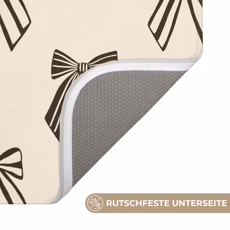 WC Vorleger - Schleifen – Weihnachten – Cremefarben – Schwarz — 3