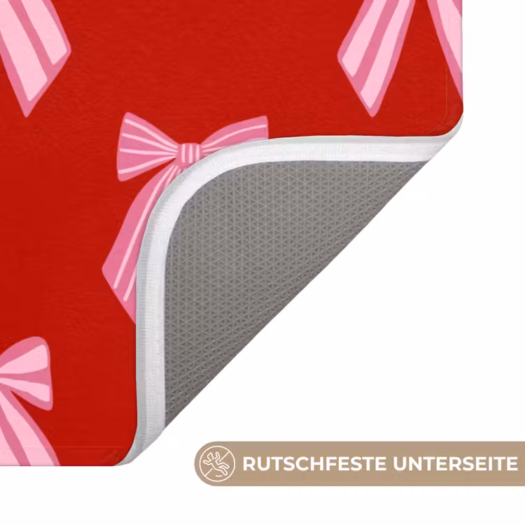 WC Vorleger - Schleifen – Weihnachten – Rot – Rosa — 3