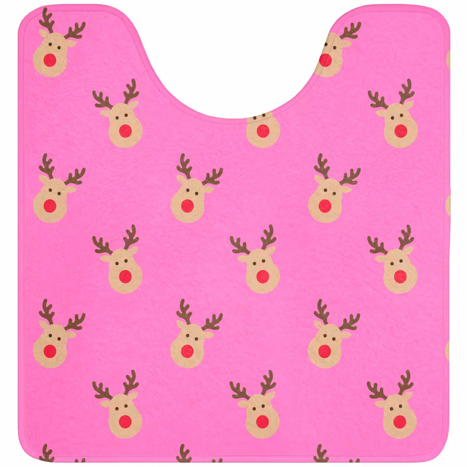WC Vorleger - Rentiere – Weihnachten – Neon – Rosa — 1
