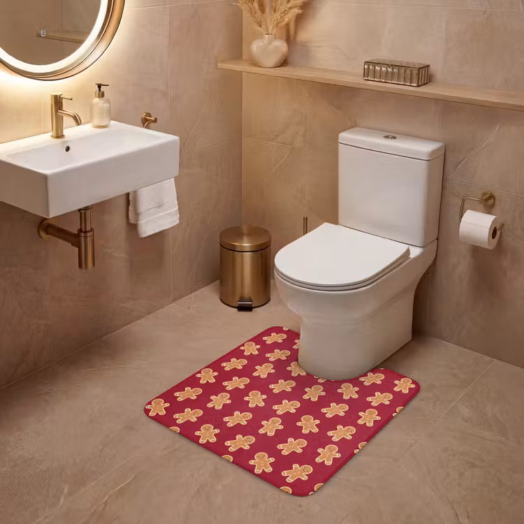 WC Vorleger - Lebkuchen – Rot – Braun – Weihnachten — 4