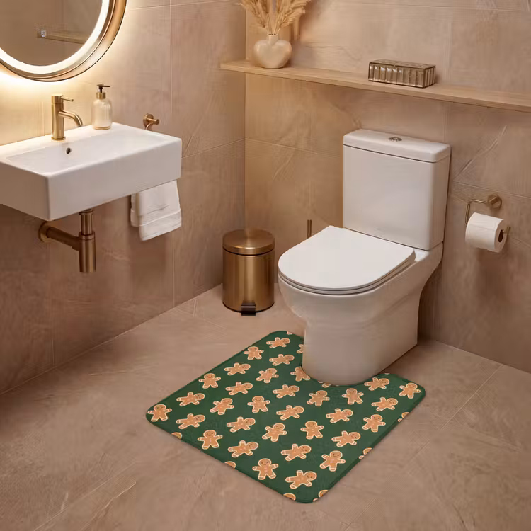 WC Vorleger - Lebkuchen – Weihnachten – Grün – Braun — 4