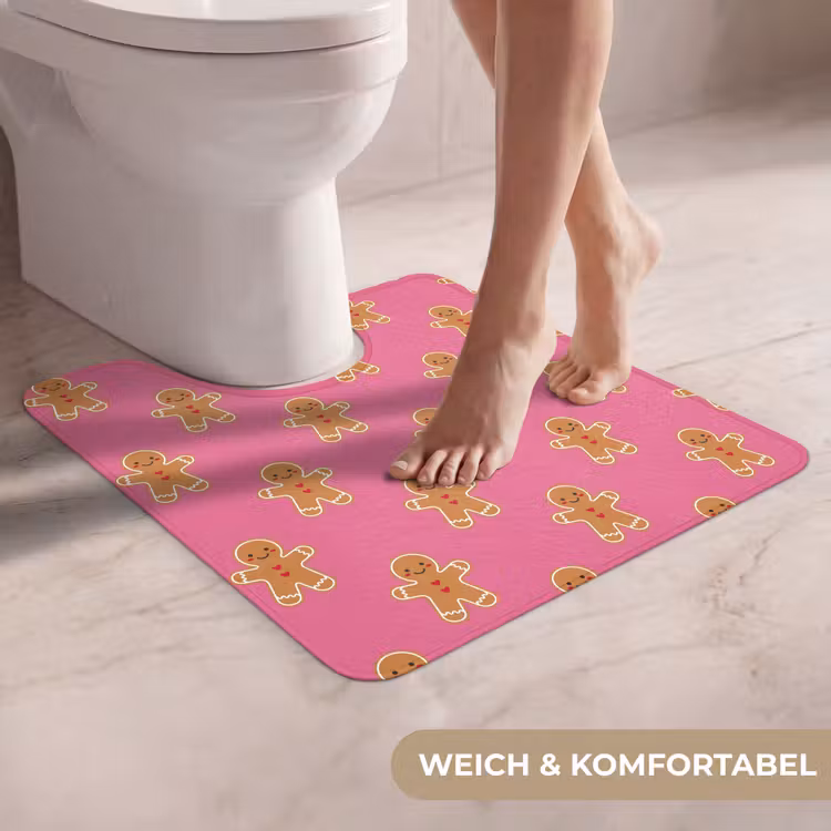 WC Vorleger - Lebkuchen – Weihnachten – Rosa – Braun — 5