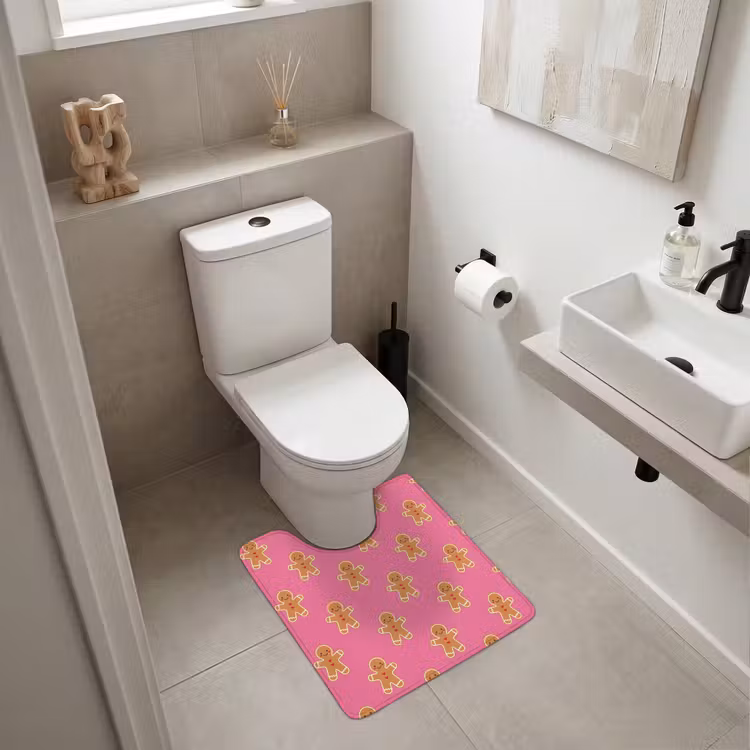 WC Vorleger - Lebkuchen – Weihnachten – Rosa – Braun — 6