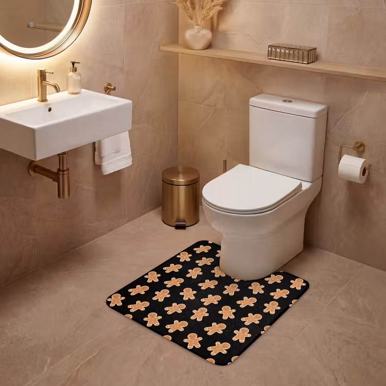 WC Vorleger - Lebkuchen – Weihnachten – Schwarz – Braun — 4