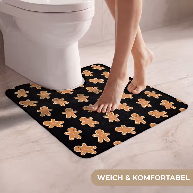 WC Vorleger - Lebkuchen – Weihnachten – Schwarz – Braun — 5
