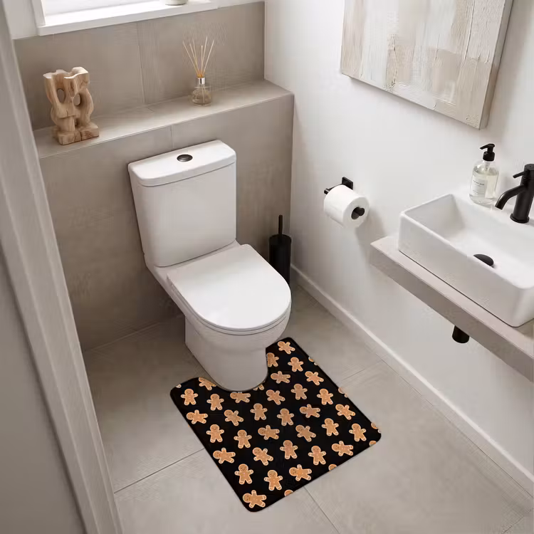 WC Vorleger - Lebkuchen – Weihnachten – Schwarz – Braun — 6