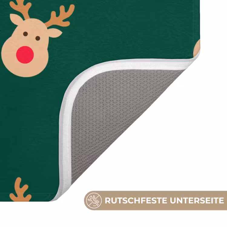 WC Vorleger - Rentiere – Weihnachten – Grün — 3