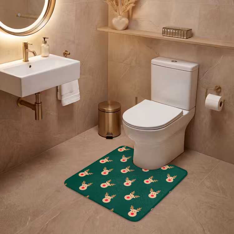 WC Vorleger - Rentiere – Weihnachten – Grün — 4