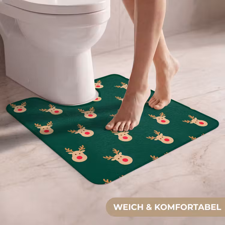WC Vorleger - Rentiere – Weihnachten – Grün — 5
