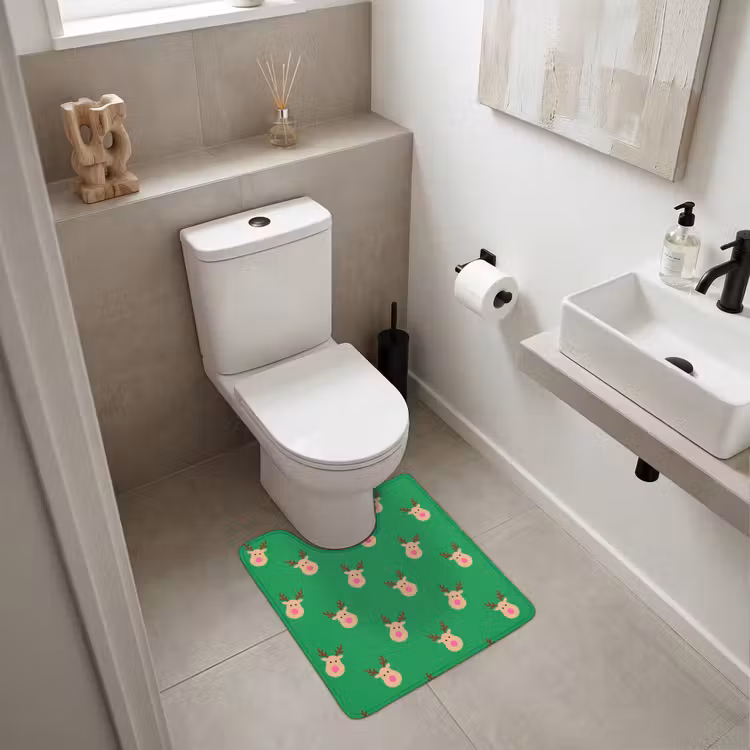 WC Vorleger - Rentiere – Weihnachten – Neon – Grün — 6