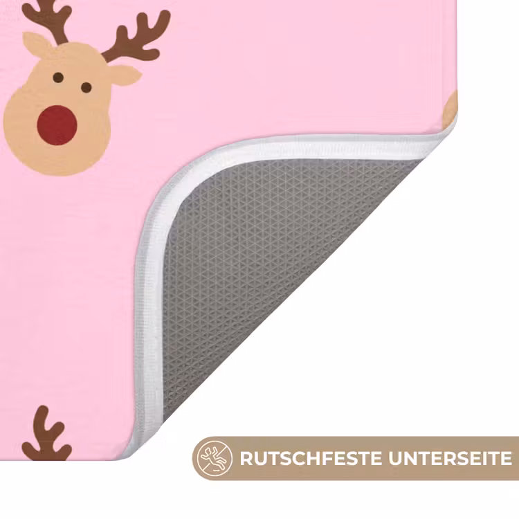 WC Vorleger - Rentiere – Weihnachten – Rosa — 3