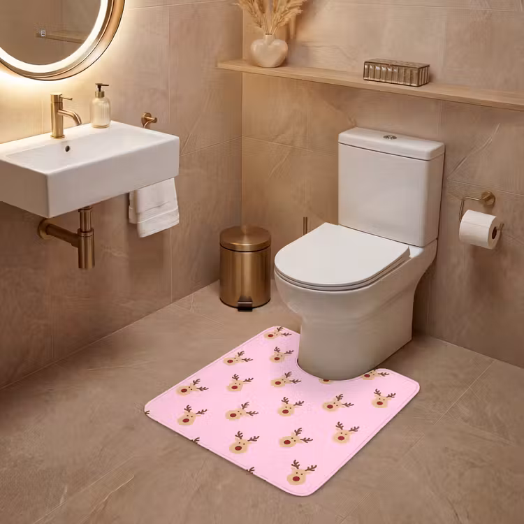 WC Vorleger - Rentiere – Weihnachten – Rosa — 4