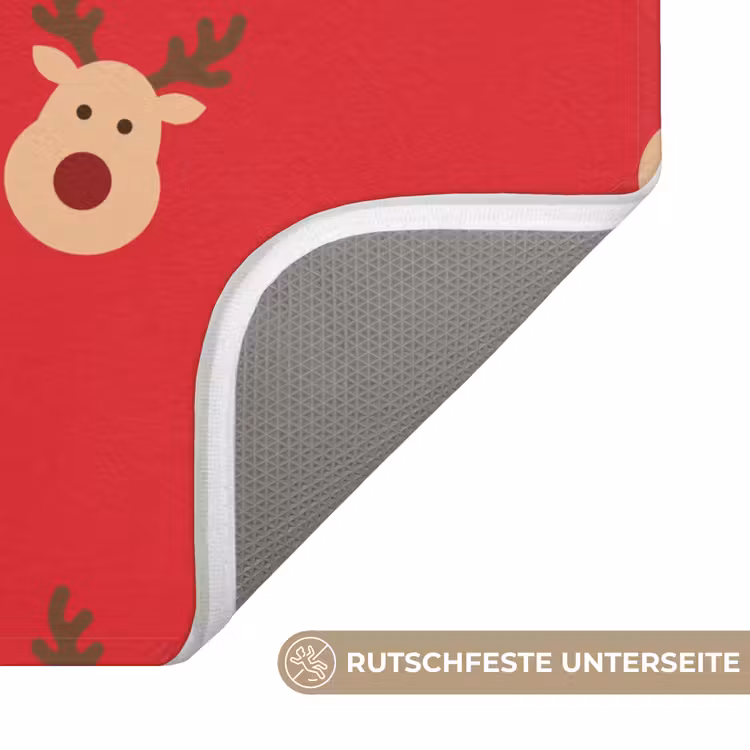 WC Vorleger - Rentiere – Weihnachten – Rot — 3