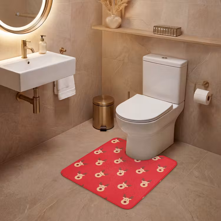 WC Vorleger - Rentiere – Weihnachten – Rot — 4
