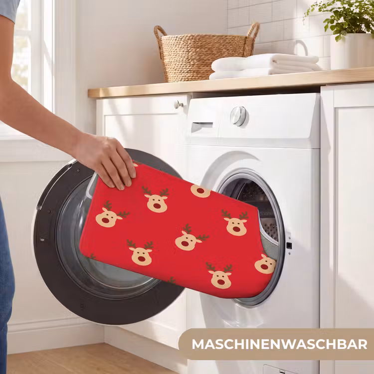 WC Vorleger - Rentiere – Weihnachten – Rot — 7