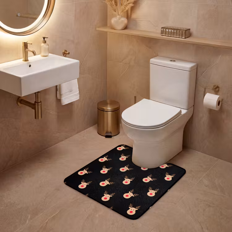 WC Vorleger - Rentiere – Weihnachten – Schwarz — 4