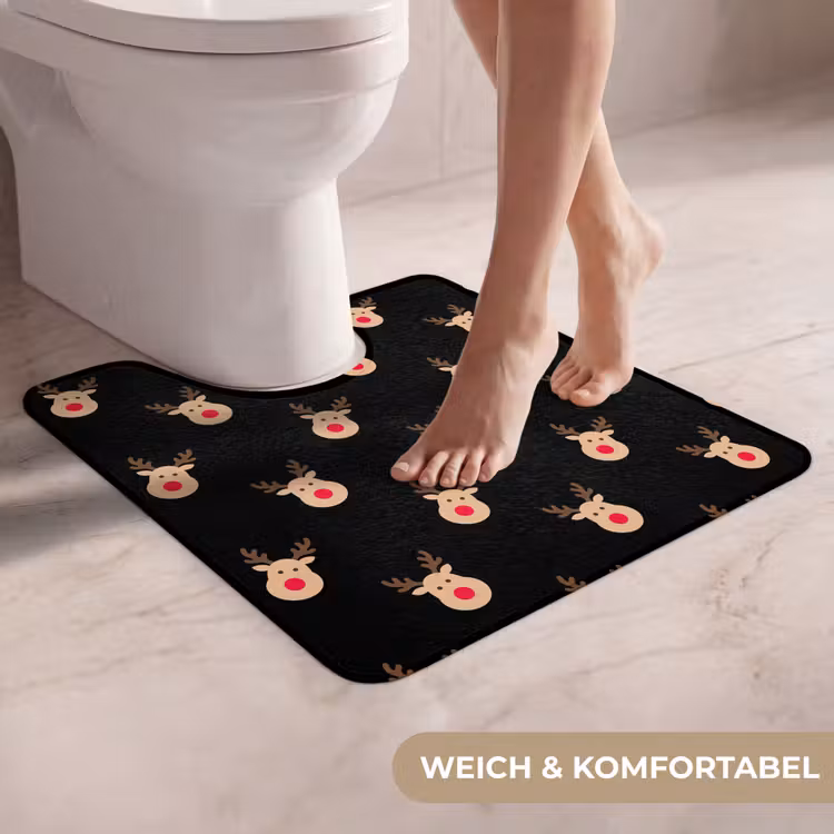 WC Vorleger - Rentiere – Weihnachten – Schwarz — 5