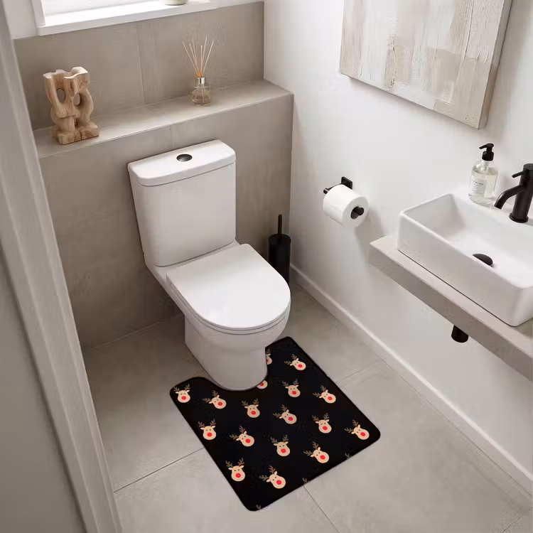 WC Vorleger - Rentiere – Weihnachten – Schwarz — 6