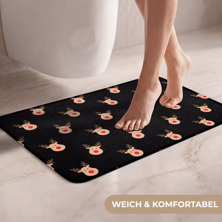 WC Vorleger - Rentiere – Weihnachten – Schwarz — 7