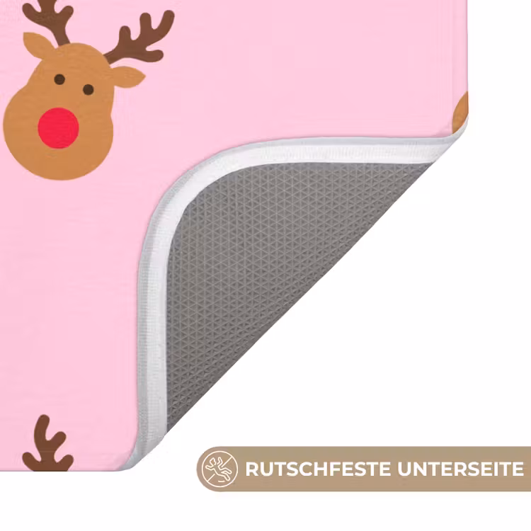 WC Vorleger - Rentiere – Weihnachten – Rosa – Rot — 3
