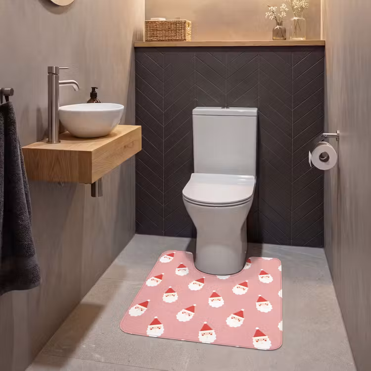 WC Vorleger - Weihnachten – Weihnachtsmann – Rosa — 2