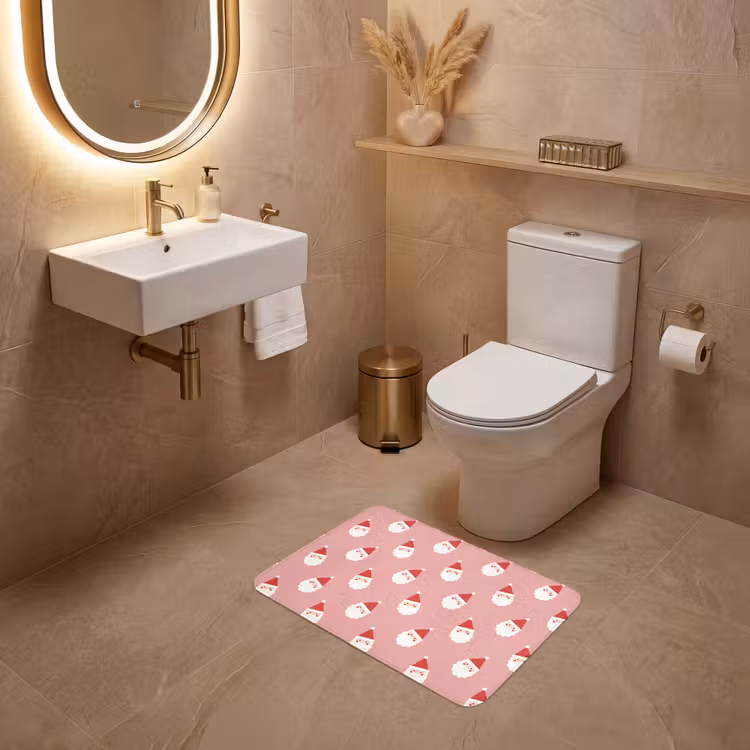 WC Vorleger - Weihnachten – Weihnachtsmann – Rosa — 4