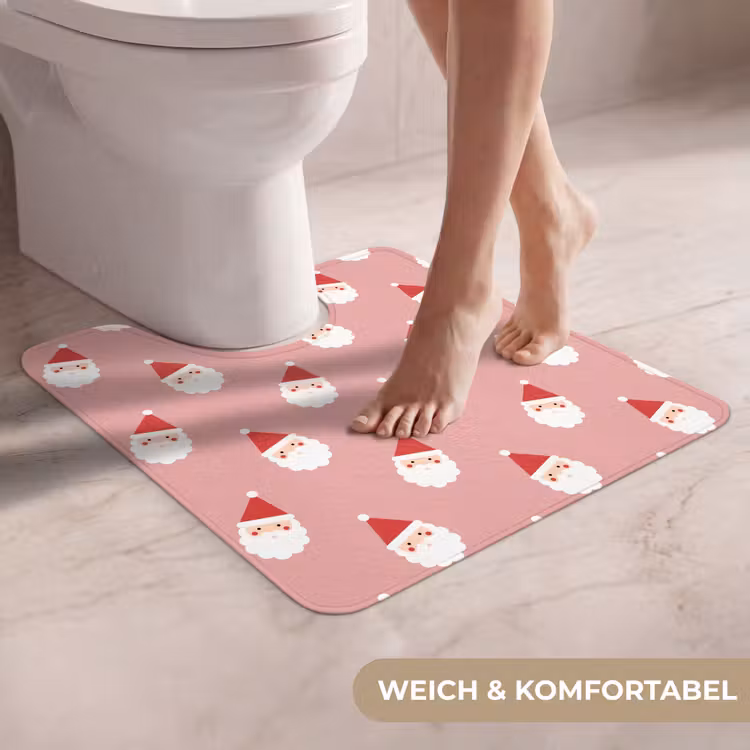 WC Vorleger - Weihnachten – Weihnachtsmann – Rosa — 5
