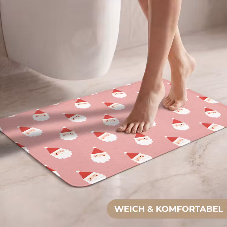 WC Vorleger - Weihnachten – Weihnachtsmann – Rosa — 7