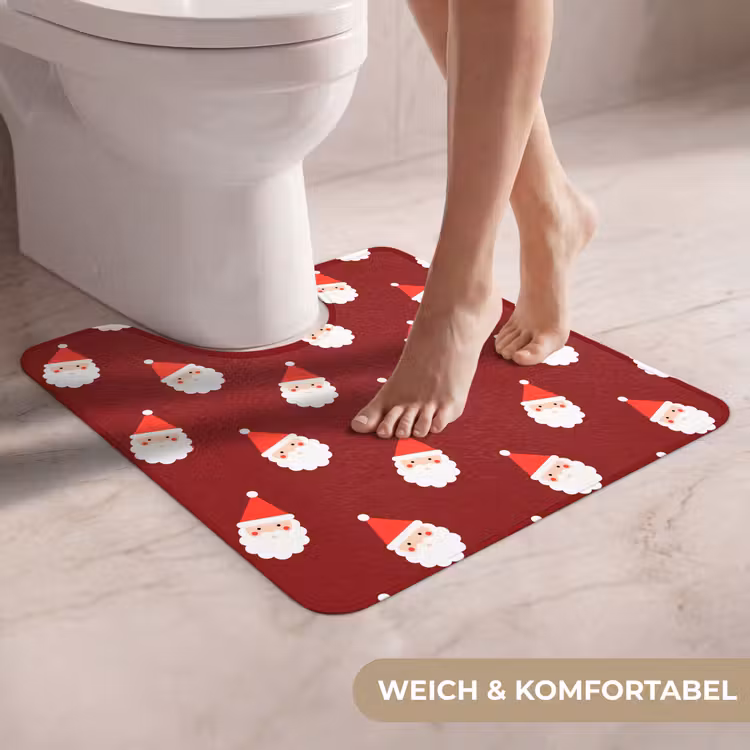 WC Vorleger - Weihnachten – Weihnachtsmann – Rot — 5