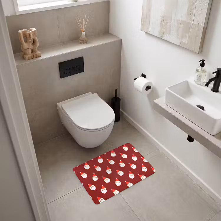 WC Vorleger - Weihnachten – Weihnachtsmann – Rot — 6