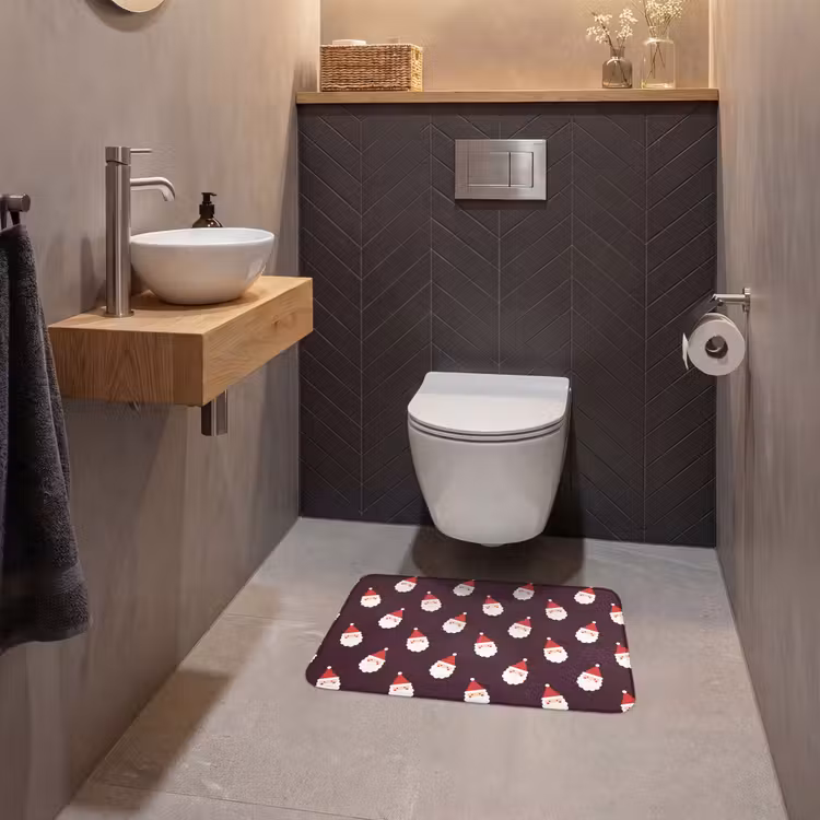 WC Vorleger - Weihnachtsmann – Weihnachten – Dunkel – Rot — 2