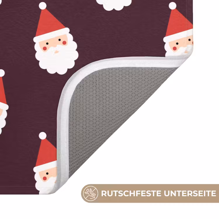 WC Vorleger - Weihnachtsmann – Weihnachten – Dunkel – Rot — 3