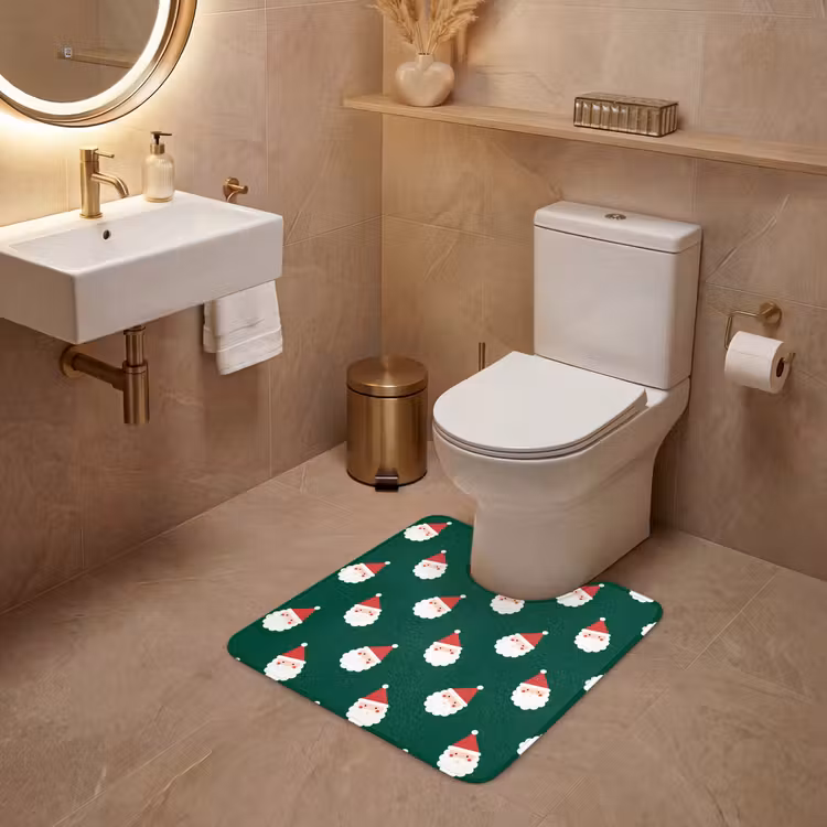 WC Vorleger - Weihnachtsmann – Weihnachten – Grün — 4
