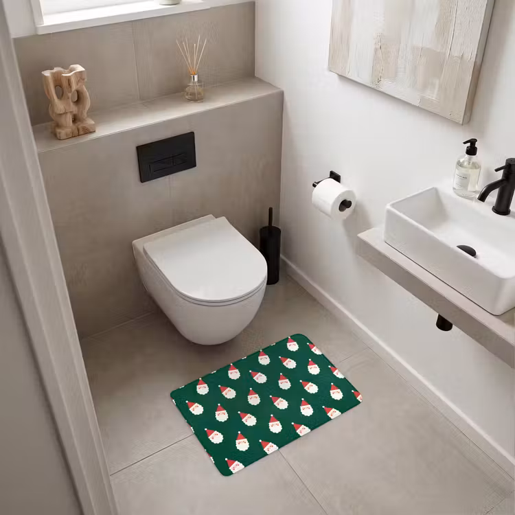 WC Vorleger - Weihnachtsmann – Weihnachten – Grün — 6