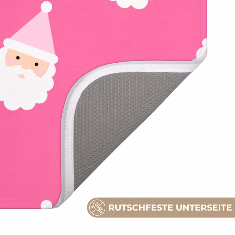 WC Vorleger - Weihnachtsmann – Weihnachten – Neon – Rosa — 3