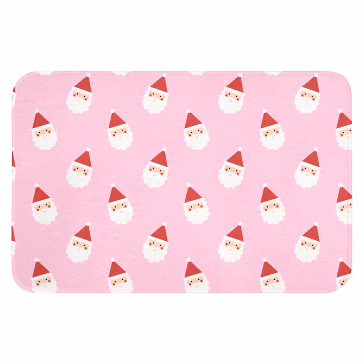 WC Vorleger - Weihnachtsmann – Weihnachten – Rosa — 1