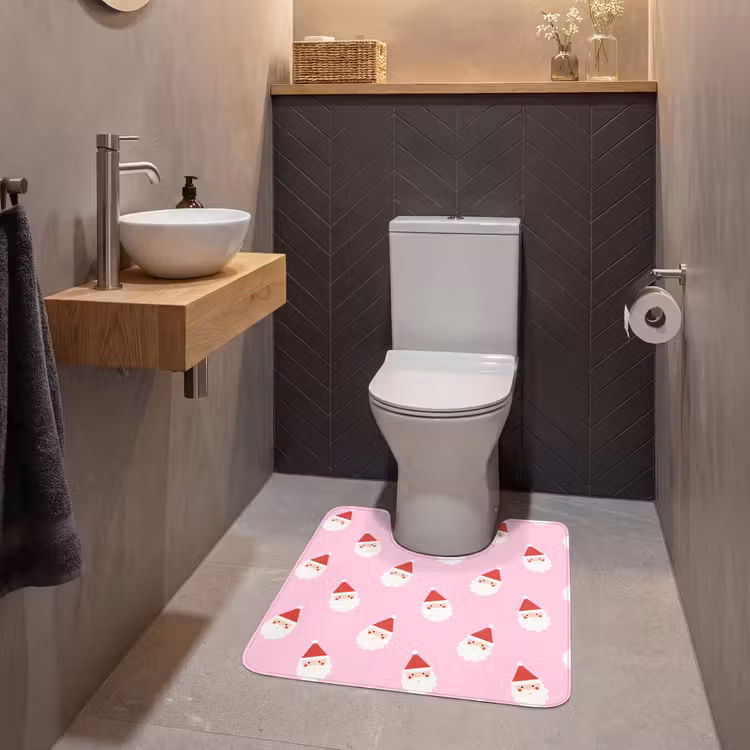 WC Vorleger - Weihnachtsmann – Weihnachten – Rosa — 2