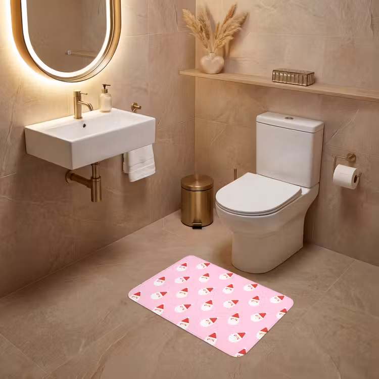 WC Vorleger - Weihnachtsmann – Weihnachten – Rosa — 4