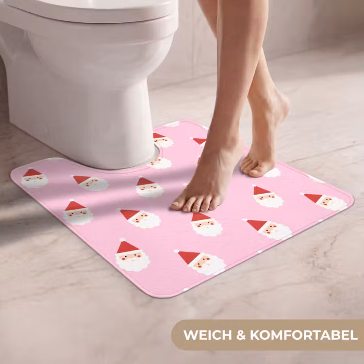 WC Vorleger - Weihnachtsmann – Weihnachten – Rosa — 5