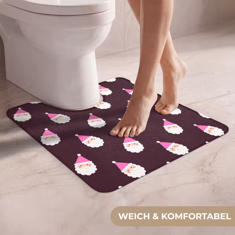 WC Vorleger - Weihnachtsmann – Weihnachten – Rosa – Burgunderrot — 5