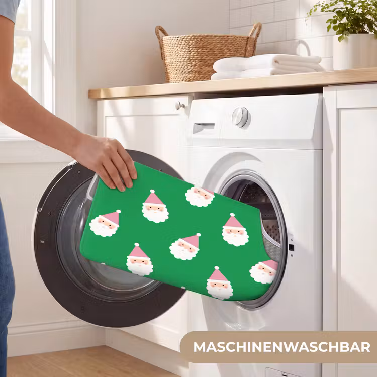 WC Vorleger - Weihnachtsmann – Weihnachten – Rosa – Grün — 7